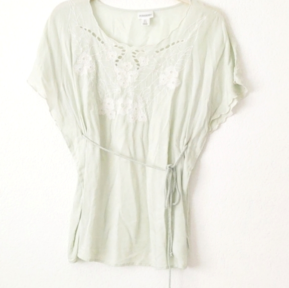 Motherhood Maternity Tops - Motherhood Maternity Floral Blouse Green S